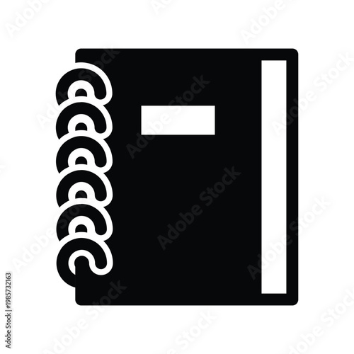 Notepad, notebook solid icon vector design good for web or mobile app