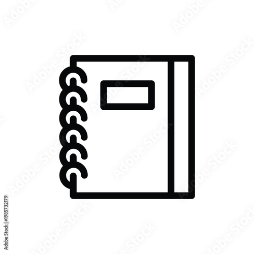 Notepad, notebook outline icon vector design good for web or mobile app