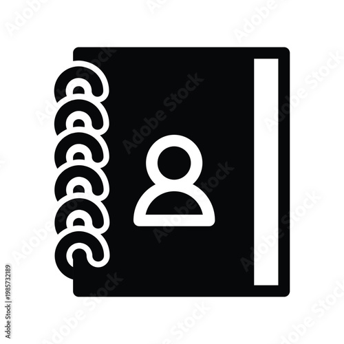 Contact book solid icon vector design good for web or mobile app