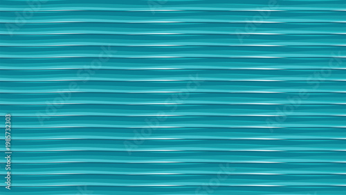 Seamless pattern with abstract horizontal wavy stripes in shades of teal and turquoise, featuring thin white lines for a clean, modern, calming ocean-inspired texture, ideal for