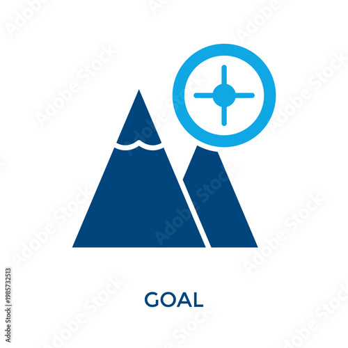 Goal Icon Dual Tone Style. Vector Illustration For Graphic Design