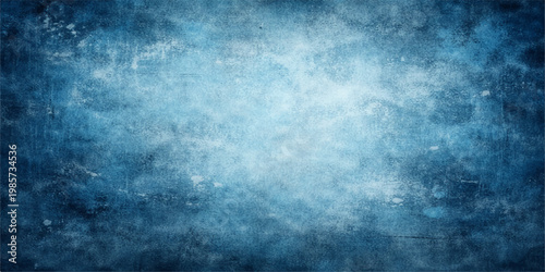 A dark blue grunge background with a textured design featuring misty clouds and stormy light over deep water for a nature-inspired backdrop with copy space