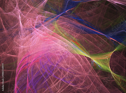 Fractal colored abstract on black background