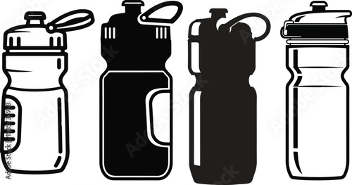 Fitness Water Bottle Icons