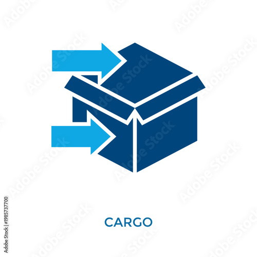 Cargo Icon Dual Tone Style. Vector Illustration For Graphic Design