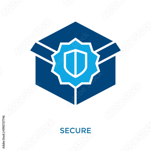 Secure Icon Dual Tone Style. Vector Illustration For Graphic Design