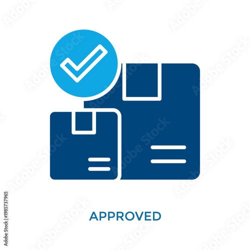 Approved Icon Dual Tone Style. Vector Illustration For Graphic Design