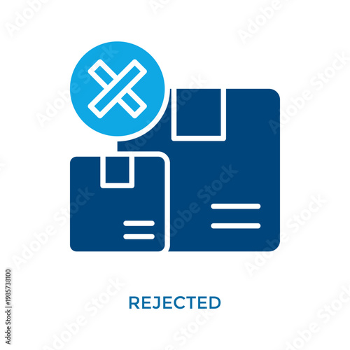 Rejected Icon Dual Tone Style. Vector Illustration For Graphic Design