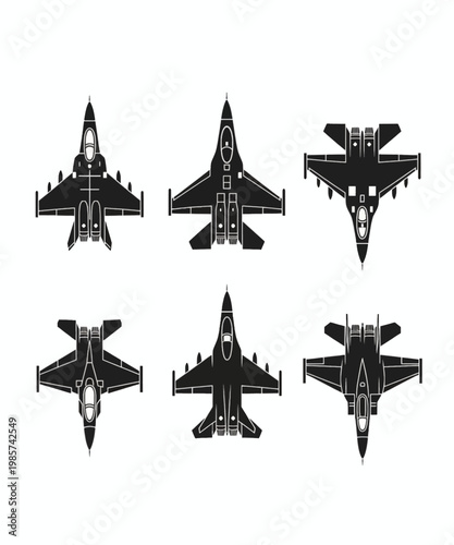 military fighter jets flying in formation flat design vector illustration