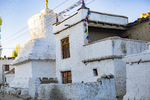 view of old buddhist temple in Ladakh
