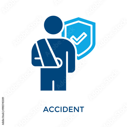 Accident Icon Dual Tone Style. Vector Illustration For Graphic Design