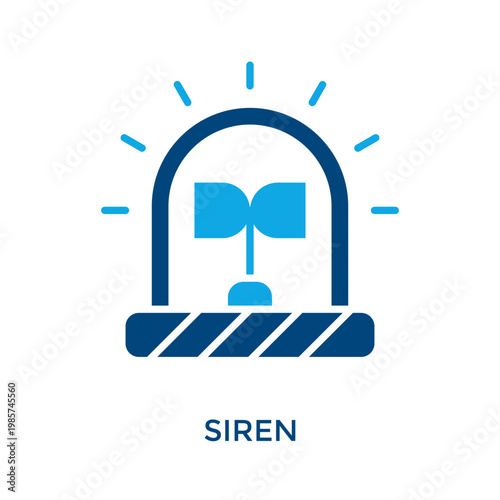 Siren Icon Dual Tone Style. Vector Illustration For Graphic Design