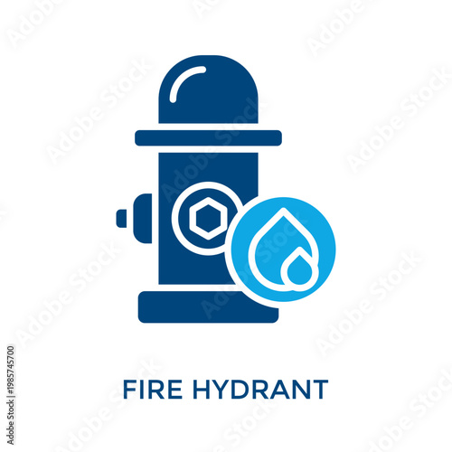 Fire Hydrant Icon Dual Tone Style. Vector Illustration For Graphic Design