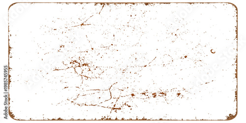 Vintage old paper background with a rough grunge texture and a dirty paint splash pattern featuring aged ink splatters and dusty antique art frame details