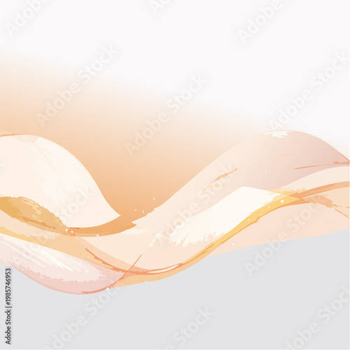 Abstrakte Lichtwellen fließen sanft durch das Bild und erzeugen eine elegante, fast schwerelose Bewegung