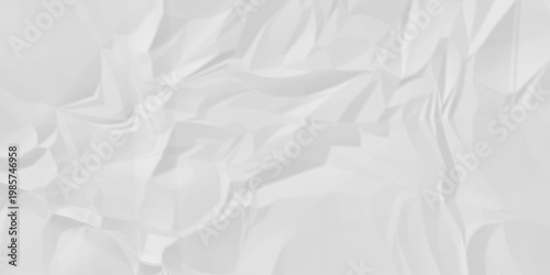 Crumple crushed white paper obsolete rumple craft design. wrinkle ripped cardboard crumple aged closeup recycled document grunge paper background.