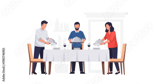 People Preparing a Meal Together in a Modern Kitchen