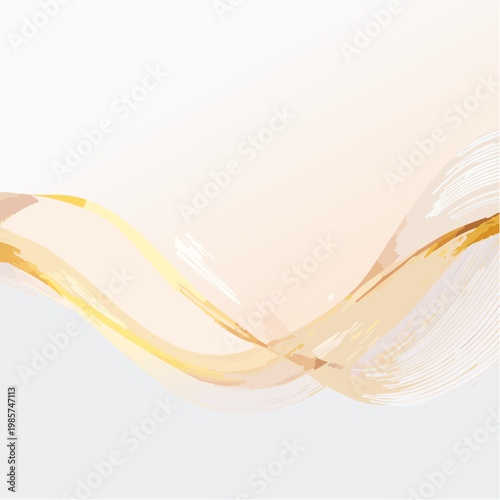 Abstrakte Lichtwellen fließen sanft durch das Bild und erzeugen eine elegante, fast schwerelose Bewegung