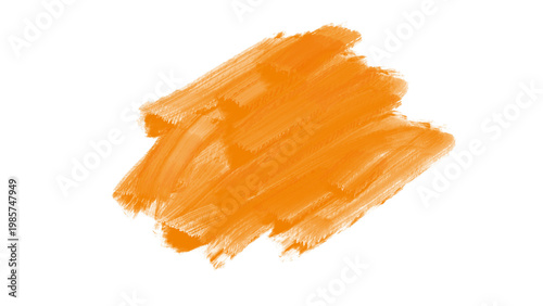 Fotografía Light orange watercolor paint dab or marker smudge