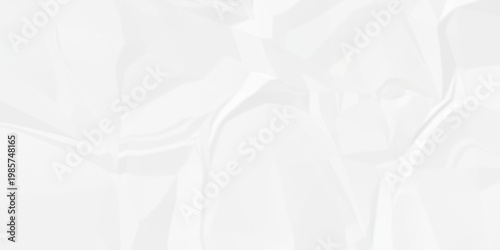 Crumple crushed white paper obsolete rumple craft design. wrinkle ripped cardboard crumple aged closeup recycled document grunge paper background.