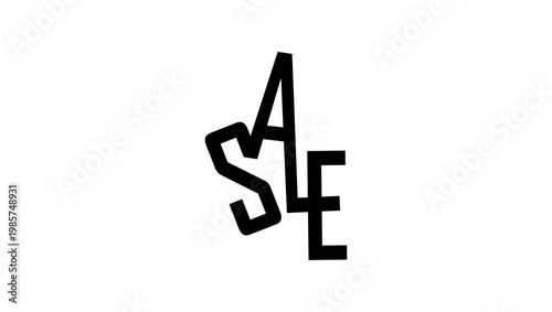 a symbol depicting a sale, black isolated silhouette