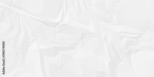 Crumple crushed white paper obsolete rumple craft design. wrinkle ripped cardboard crumple aged closeup recycled document grunge paper background.