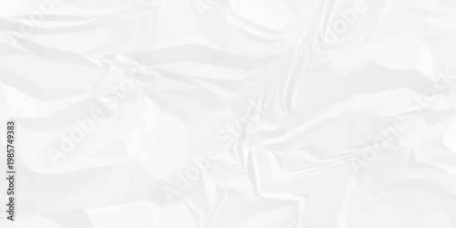 Crumple crushed white paper obsolete rumple craft design. wrinkle ripped cardboard crumple aged closeup recycled document grunge paper background.