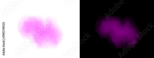 Bright Pink Smoke Cloud with Abstract Light Glow and Minimal Artistic Background Composition