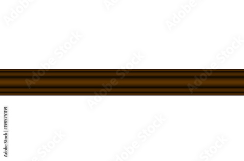 Konstfotografi Brown Wooden Baseboard Molding Trim Isolated on Transparent Background Interior