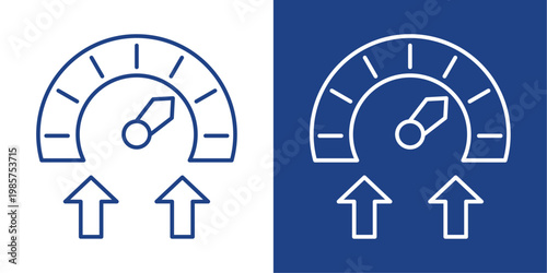 Optimization Blue And White Icon Style Collection