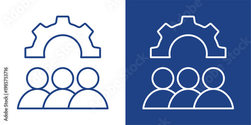 Productivity Blue And White Icon Style Collection