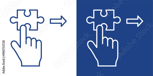 Coordination Blue And White Icon Style Collection