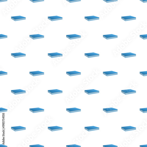 Blue mattresses in a repeating pattern symbolizing comfort and good sleep
