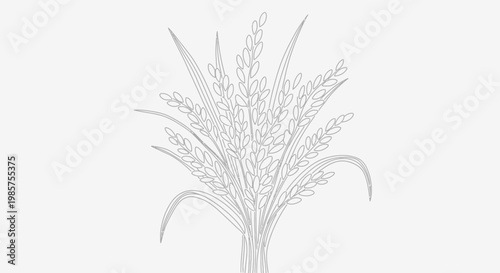 Foto Detailed Illustration of Wheat Plant.