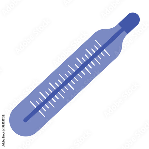 Clinical Thermometer: A blue and white clinical thermometer, designed for precise temperature measurement and health assessment. 