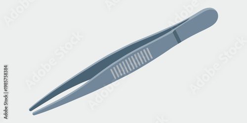 Precision Grip: A close-up shot of a surgical forceps. Capturing the essence of precision and the tools of the medical profession, surgical instrument is shown. 