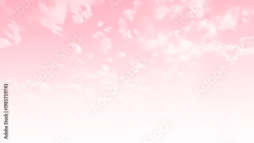 Background of clear pink sky with cloud in sunny day