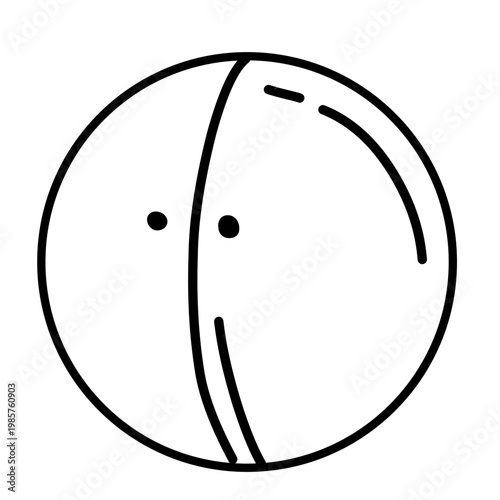 sport ball black line icon