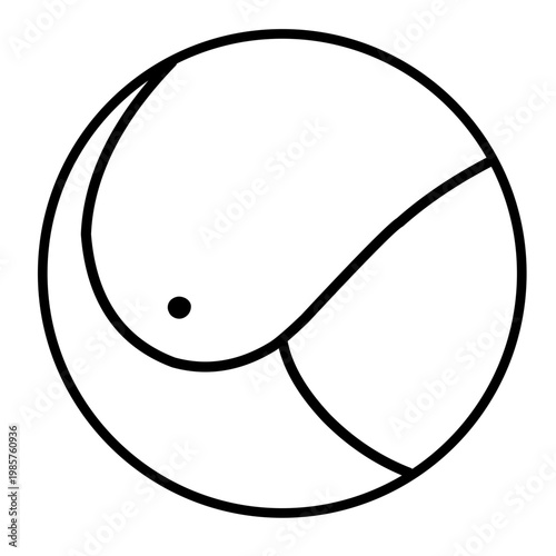 sport ball black line icon