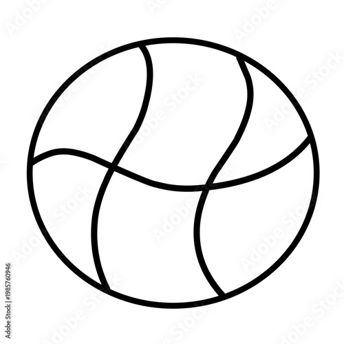 sport ball black line icon