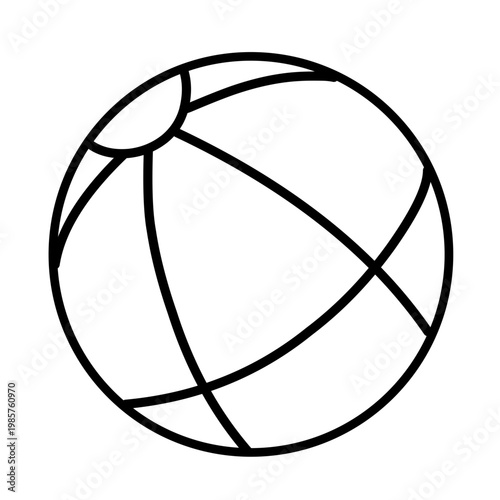 sport ball black line icon