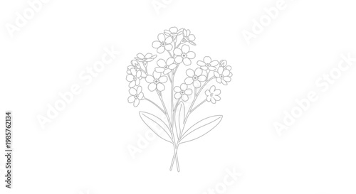 Tableau sur toile A delicate bouquet of flowers.