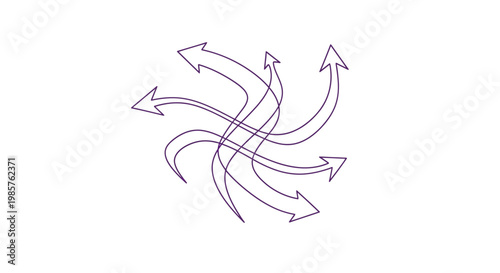 Canvastavla Multiple Arrows Pointing Different Directions.