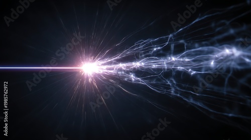 Futuristic Energy Burst with Glowing Lines / 光り輝くラインのある未来的エネルギーバースト