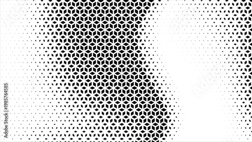 Geometric tiles pattern diamond grid on a white background. Seamless fade out hipster cubic fashion Design pattern. Hexagon halftone Effect Business Background. T shirt Triangle pattern