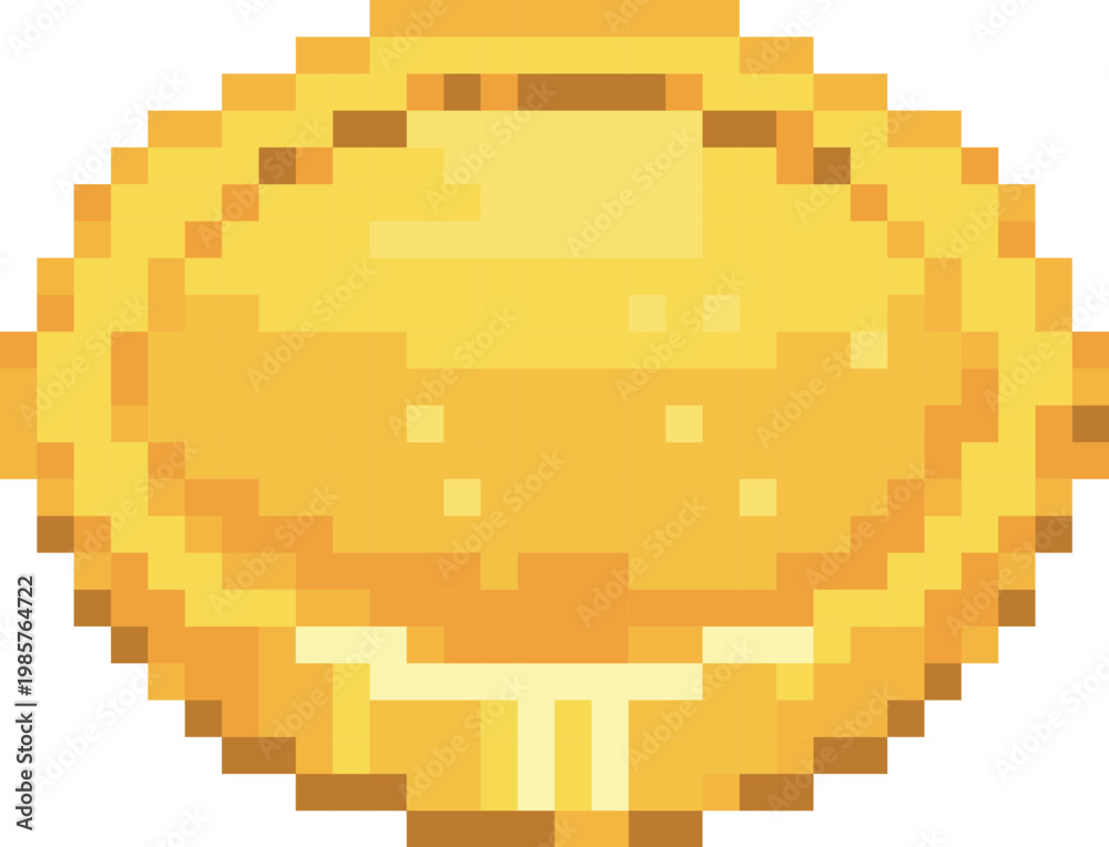 Fototapeta premium Coin Pixel Sprite Retro Game