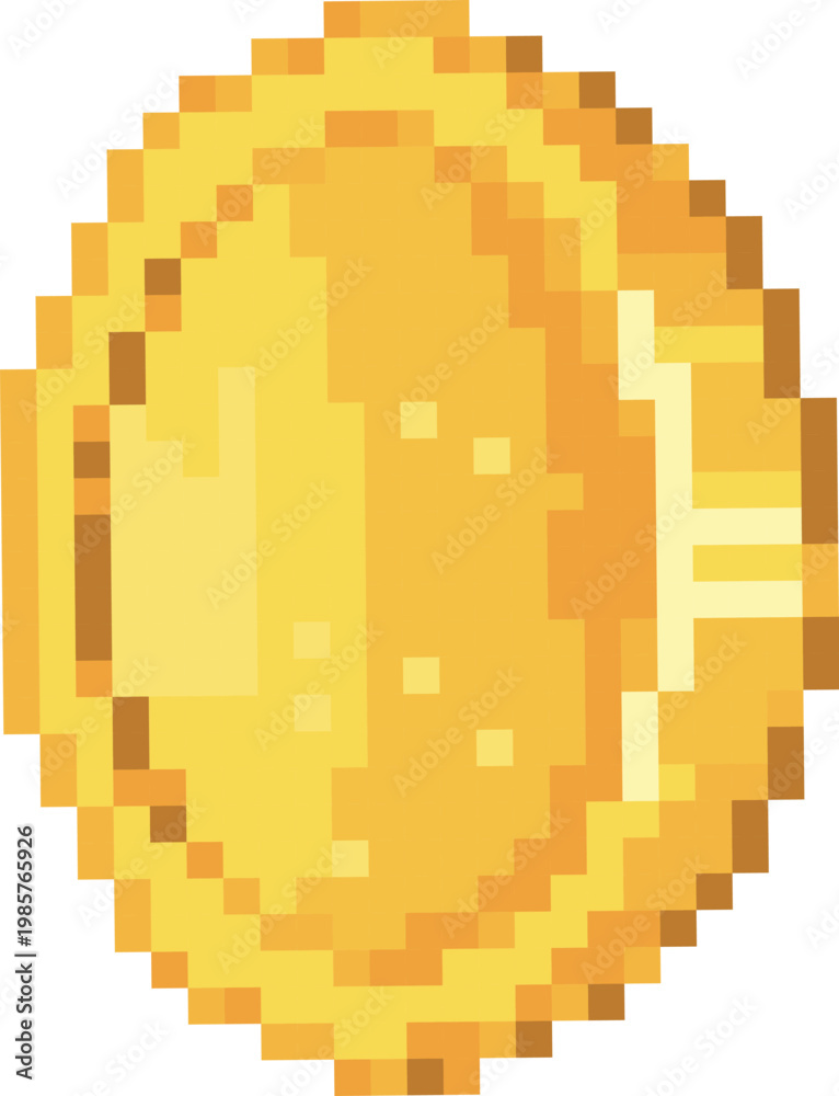 Fototapeta premium Coin Spinning Pixel Art