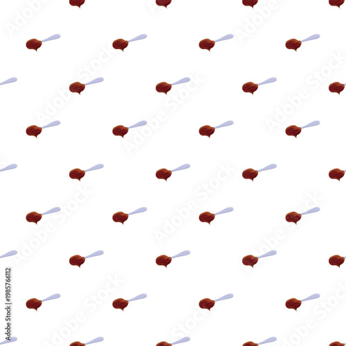 Chocolate cream spoons forming a sweet dessert texture on a clean white surface