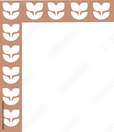 Corner Frame Boho Foliage Border