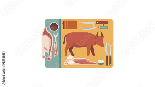 Child holding a plush toy pig in a colorful book setting Vector